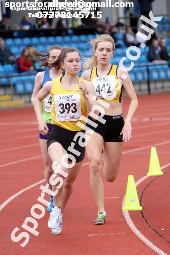 Womens under-20s 800 metres, Northern Senior and Under-20s Champs., SportsCity, Manchester. Photo: David T. Hewitson/Sports for All Pics